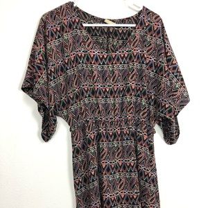 Vintage Boho Flowy Printed Dress